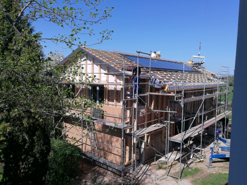 Ferienhaus der Ferienwohnung "Landblick" und Ferienwohnung Wellness mit neuem Dachstuhl und Solaranlage zum erhitzen des Warmwassers 