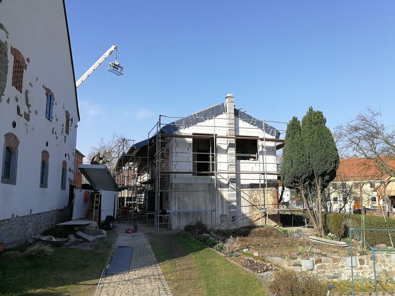 Außenansicht Ferienhaus mit blick zur Ferienwohnung "Landblick" 